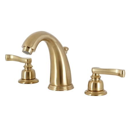 Kingston Brass Widespread Bathroom Faucet with Retail PopUp, Brushed Brass KB987FL